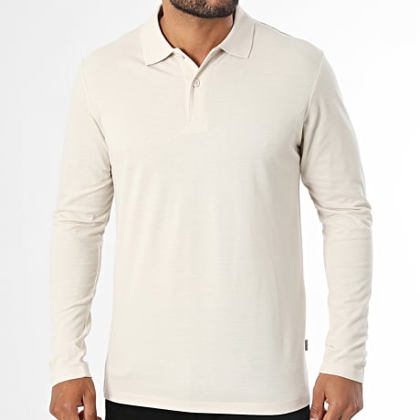 Jack And Jones - Polo Lange Mouwen Kane Beige