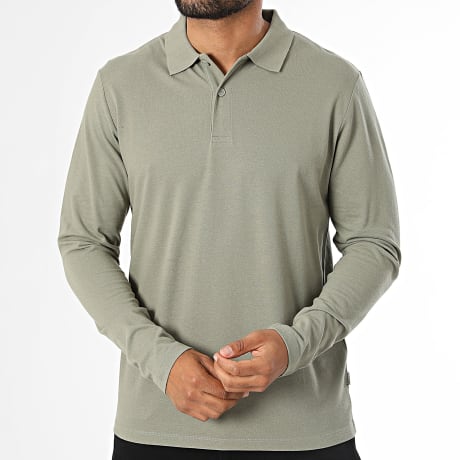 Jack And Jones - Polo Lange Mouwen Kane Kaki Groen