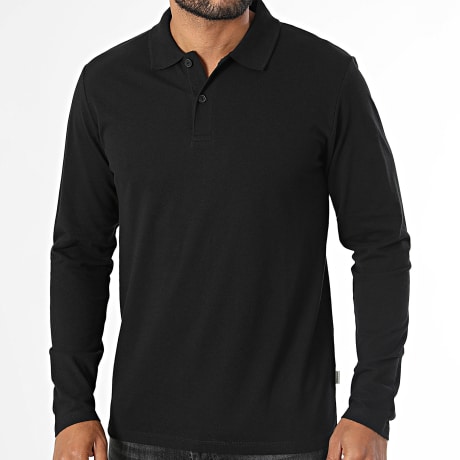 Jack And Jones - Polo Lange Mouwen Kane Zwart