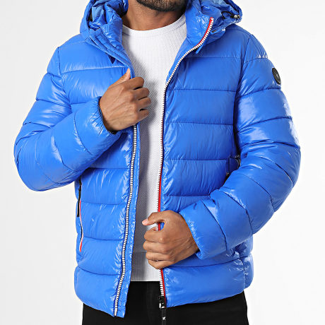 Kymaxx - Plumífero Zippé Capucha Azul Real