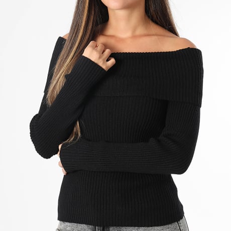 Only - Pull Col Roulé Femme Katia Noir