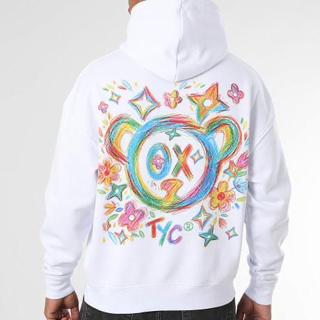 Teddy Yacht Club - Hoodie Relaxed Monogram Flower Wit