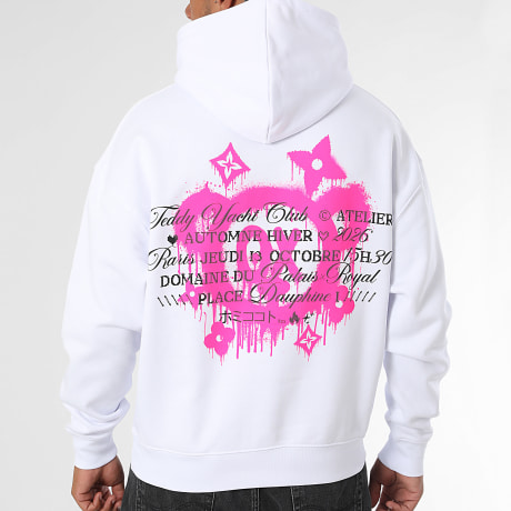 Teddy Yacht Club - Hoodie Relaxed Atelier Expo Wit Fluoroze