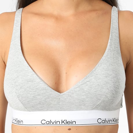 Calvin Klein - Bra Women Push Up Triangle QF8990 Heather Grey