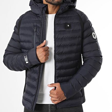 Comme Des Loups - Plumífero calefactable con capucha Meribel Azul Marino