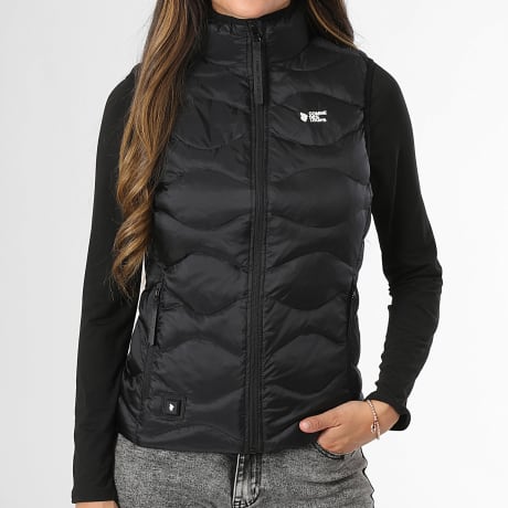 Comme Des Loups - Plumífero Sin Mangas Calefactable Mujer Saphire Negro