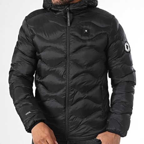 Comme Des Loups - Plumífero calefactable con capucha Tyson Negro con cremallera