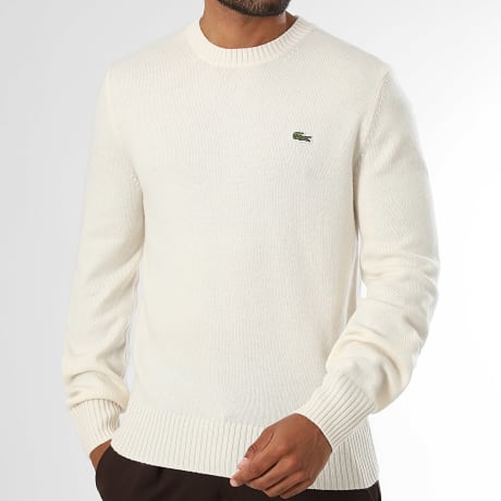 Lacoste - Maglie Classic Fit Logo Ricamato Coccodrillo Beige Chiaro