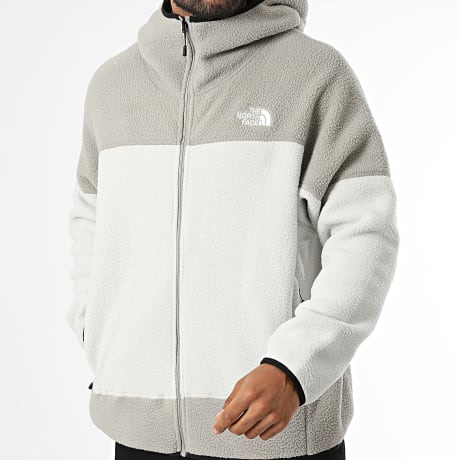 The North Face - Giacca Polar Zip Con Cappuccio Mask Fleece A8J6Q Grigio