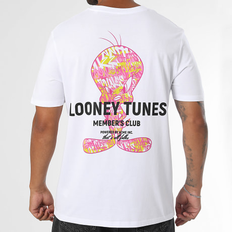 Looney Tunes - Camiseta Oversize Tweety Back Graf Rosa Blanco