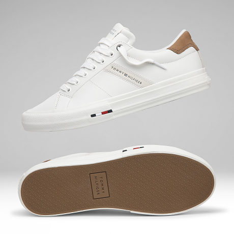 Tommy Hilfiger - Baskets Premium LTH VULC Long Lace 5948 Ecru Vintage Camel
