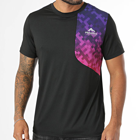 Helvetica - T-Shirt Valberg 12 Zwart Violet Roze