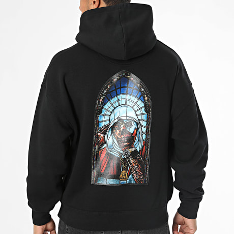 Seth Gueko - Sweat Capuche Relaxed Vitrail Noir