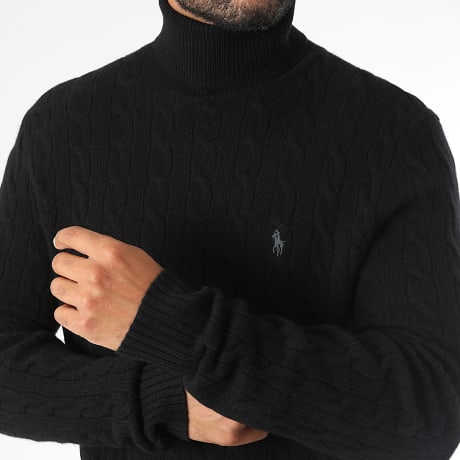Polo Ralph Lauren - Pull Col Roulé En Maille Original Player Noir