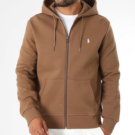 Polo Ralph Lauren - Sweat Capuche Zippé Original Player Marron