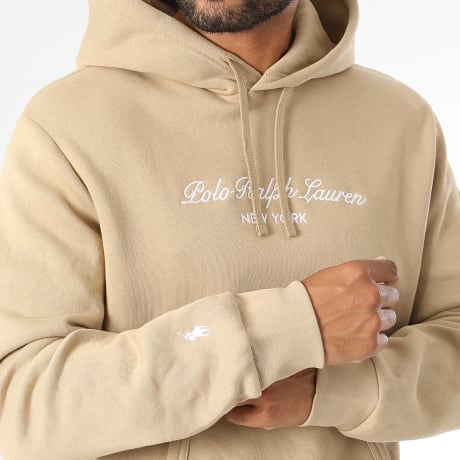 Polo Ralph Lauren - Sweat Capuche Logo Embroidery Camel Clair