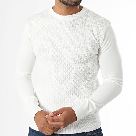 MTX - Pull Texturé 870 Blanc