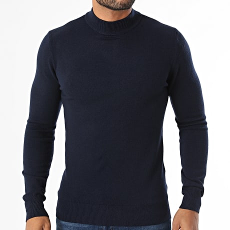 MTX - Pull Col Montant 001 Bleu Marine