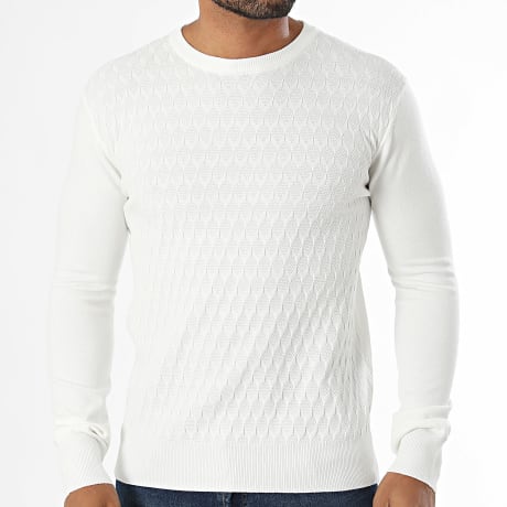 MTX - Pull Texturé 872 Blanc