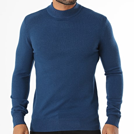 MTX - Pull Col Montant 001 Bleu