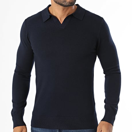 MTX - Pull Col V 088 Bleu Marine