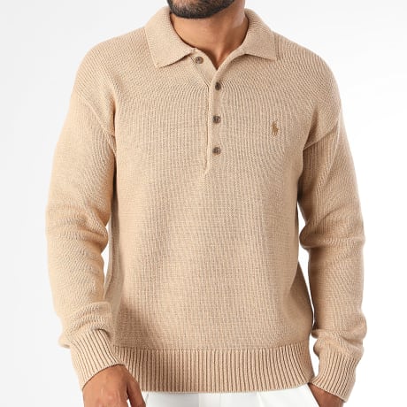 Polo Ralph Lauren - Sweater Buttoned Collar Original Player Beige