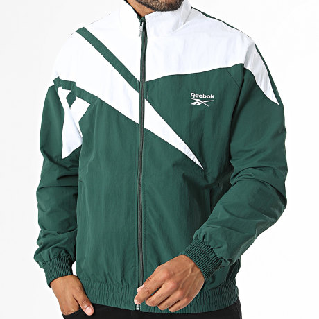 Reebok - Casaco com fecho Tracktop Heritage 100270637 Verde Escuro Branco