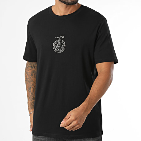 One Piece - Tee Shirt Oversize Devil Fruits Noir Beige