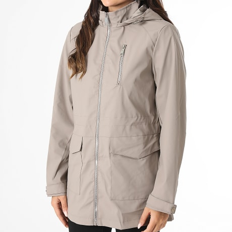 Classic Series - Veste Longue Zippée A Capuche Femme 099 Taupe