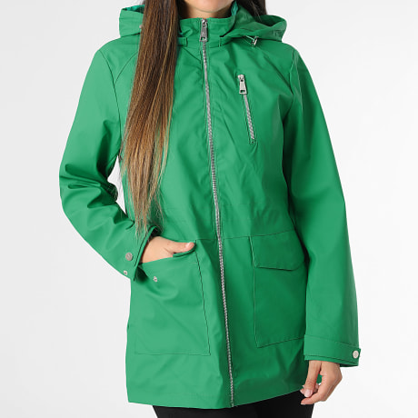 Classic Series - Veste Longue Zippée A Capuche Femme 099 Vert