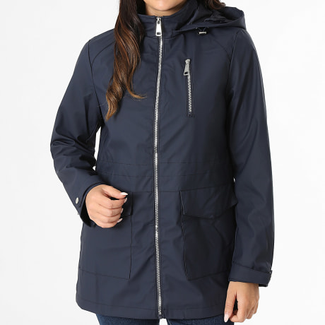 Classic Series - Veste Longue Zippée A Capuche Femme 099 Bleu Marine
