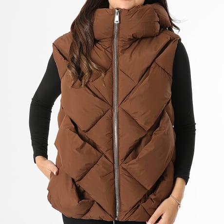 Classic Series - Doudoune Sans Manches A Capuche Femme 045 Marron