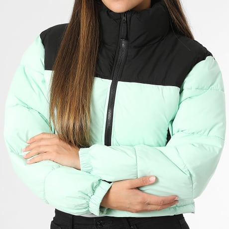 Classic Series - Doudoune Zippée Crop Femme 035 Vert Noir