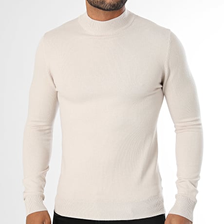 KZR - Pull Col Cheminée 076 Beige