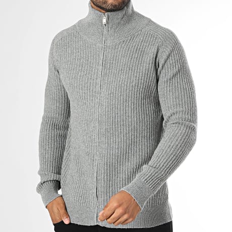 KZR - Gilet Zippé 108 Gris Chiné