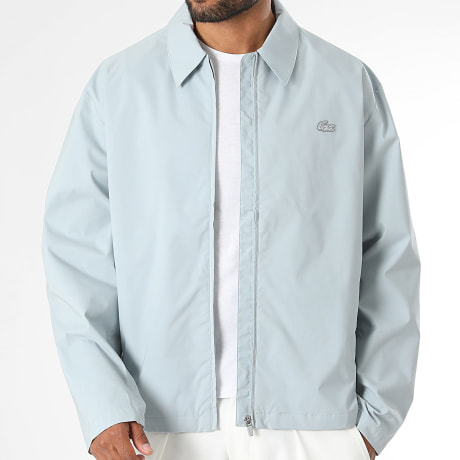 Lacoste - Giacca Zippata Logo Coccodrillo Azzurro Chiaro