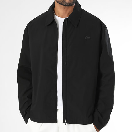 Lacoste - Veste Zippée Logo Crocodile Noir