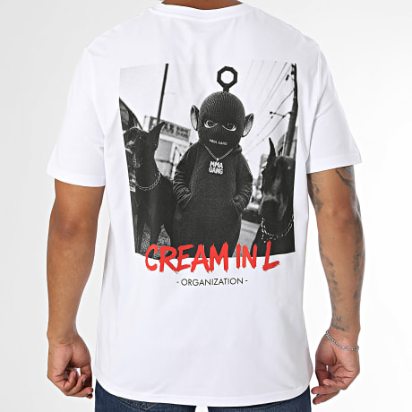 MMA GANG - T-Shirt Oversize Large Red Doberman Wit