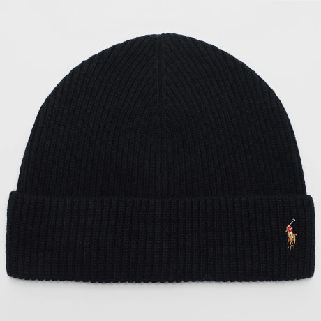 Polo Ralph Lauren - Gorro de Punto Oxford Negro