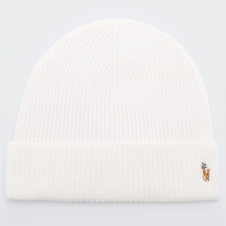 Polo Ralph Lauren - Gorro de Punto Oxford Beige Claro