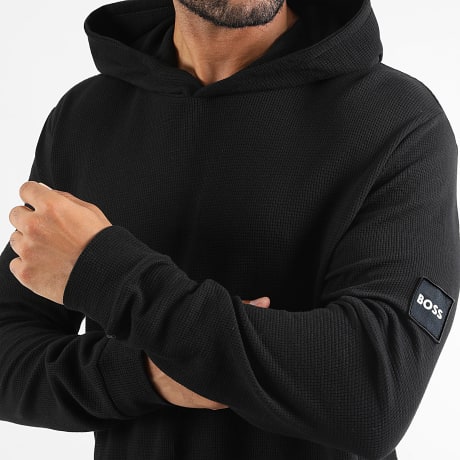 BOSS - Sweat Capuche Waffle LS 50581148 Noir