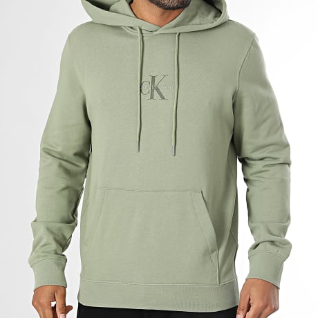 Calvin Klein - Camisola com Capuz 279G Verde Kaki Claro