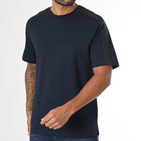 Calvin Klein - T-Shirt com riscas RH201 azul marinho