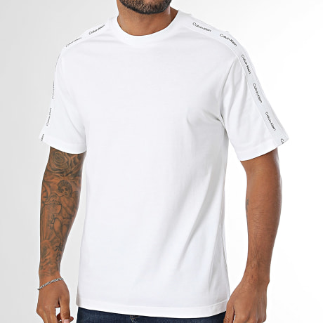 Calvin Klein - T-Shirt com riscas RH201 branco