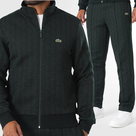 Lacoste - Chándal Regular Fit Logo Bordado Cocodrilo The Blend Verde Oscuro