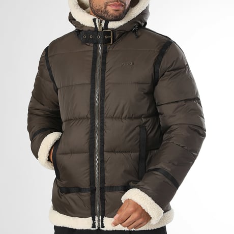 Schott NYC - Doudoune Capuche Idak 2 Marron