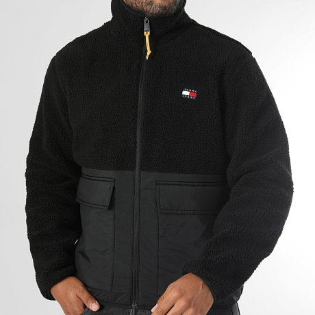 Tommy Jeans - Casaco Polar Essential Mix Teddy 3227 Preto
