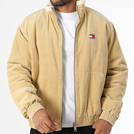 Tommy Jeans - Blouson Zippé Washed Corduroy 3610 Beige