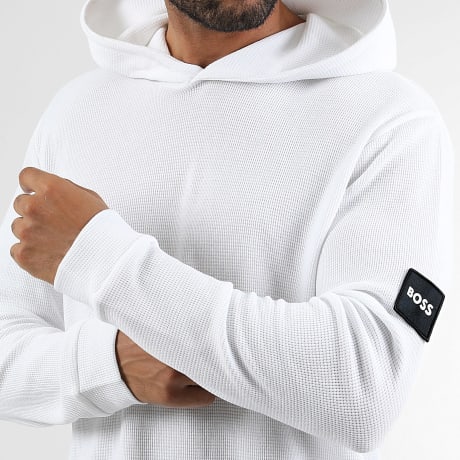 BOSS - Sweat Capuche Waffle LS 50581148 Blanc