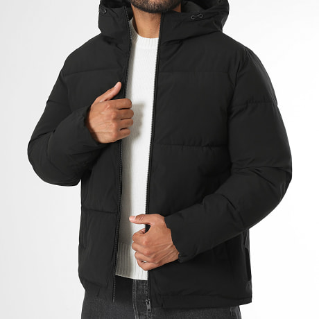 Jack And Jones - Verwarmde donsjas Galaxy met ritssluiting Zwart